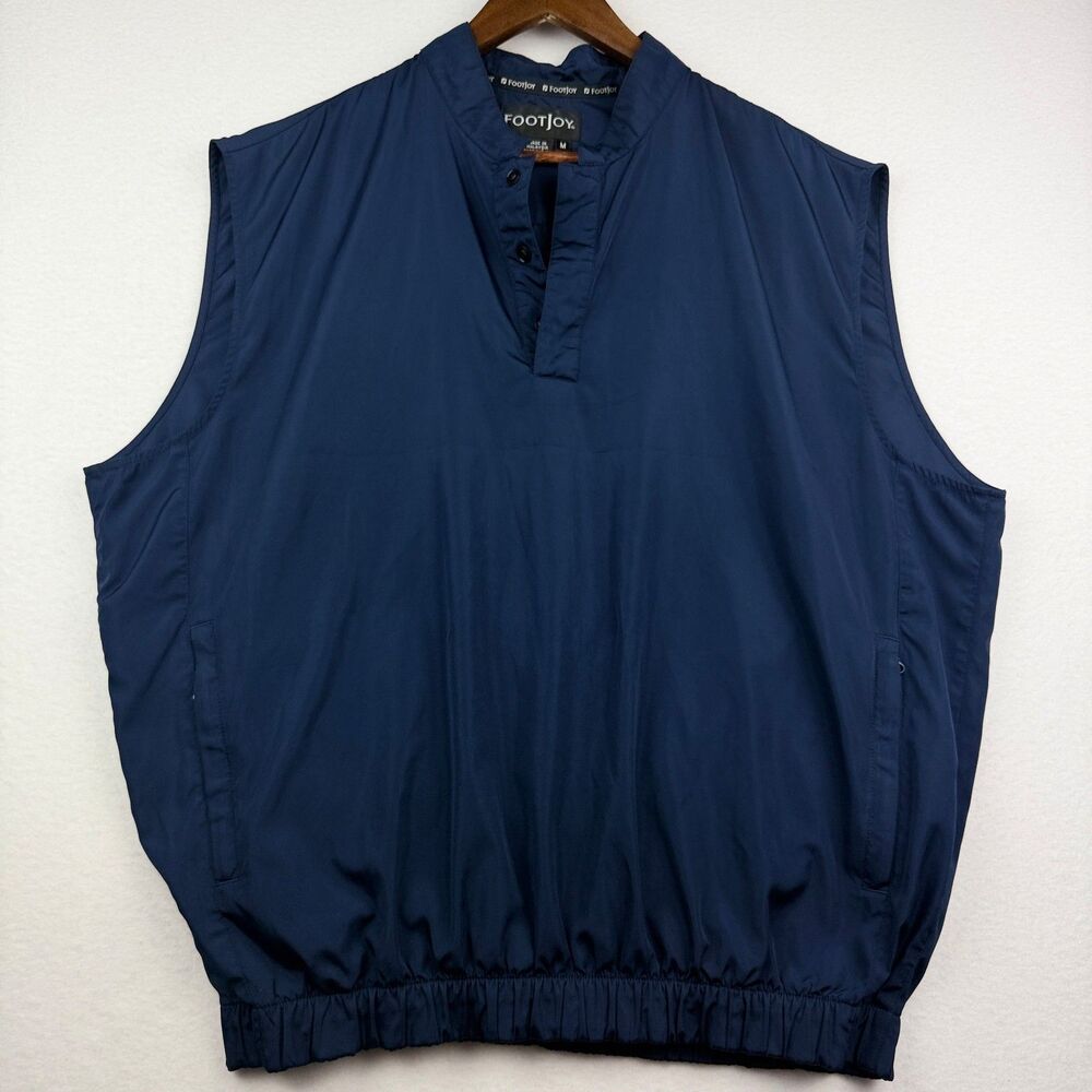 FootJoy FJ Golf Vest Mens M Blue Sleeveless Windbreaker